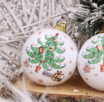 Bombki plastikowe choinka 3szt