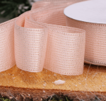 Wstążka z lekkim połyskiem jasny różowy 2,5cm
