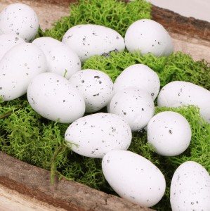Jajeczka Wielkanocne Przepiórcze Styropianowe Białe 36szt