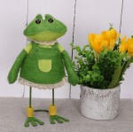 Wiosenna Żaba Materiałowa ruchoma 30cm Dziewczynka