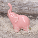 Słonik ceramiczny Figurka różowy 6cm