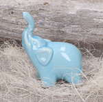 Słonik ceramiczny Figurka niebieski 6cm