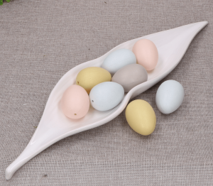 Półmisek ceramiczny liść szkliwiony 50cm