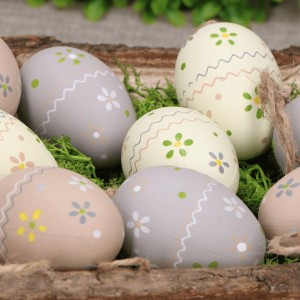 Jajka zawieszki Pisanki Pastelowe w Kwiatuszki 9szt