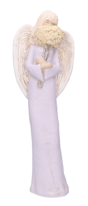 Anioł gipsowy fiolet na komunię ślub 38cm 