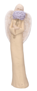 Anioł gipsowy brzoskwiniowy na komunię ślub 38cm