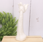 Anioł szkliwiony motylek ecru 25cm