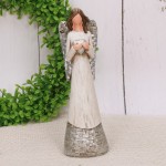 Figurka aniołek z sercem srebrny 20cm