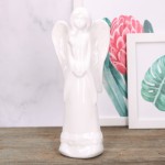 Anioł ceramiczny biały szkliwiony 26cm