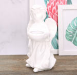 Anioł ceramiczny biały szkliwiony 20cm