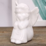 Anioł ceramiczny biały szkliwiony 10cm