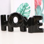 Napis HOME ceramiczny czarny szkliwiony 26cm