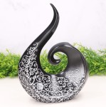 Figurka "Wiolonczela" ceramiczna dekorowana czarna 25cm