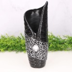 Wazon "Rękaw" ceramiczny dekorowany czarny 28cm