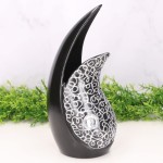 Wazon "Delfin" ceramiczny dekorowany czarny 28cm