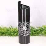 Wazon "Tuba" ceramiczny dekorowany czarny 29cm