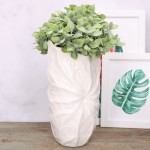 Wazon ceramiczny biały szkliwiony 24cm