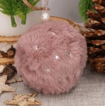 Futerkowa zawieszka BOMBKA na choinkę róż w "Gwiazdki" 