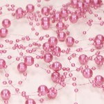 Perełki girlanda brudny róż 5szt