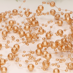 Perełki girlanda jasny brąz 5szt