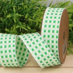 Wstążka kratka 3D zieleń 2,5cm 10m 