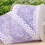 Wstążka jutowa kokardki fiolet 6cm 4,5m