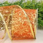 Pomarańczowa wstążka z organzy 6,3cm 9m