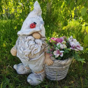 Figurka ogrodowa Chochoł Włodek szary 38cm