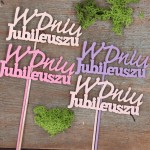 Piki "W dniu jubileuszu" mix kolorów 4szt