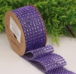 Taśma cyrkoniowa ozdobna fiolet 4cm 3Y