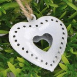 Metalowa zawieszka serduszko z dziurką 3,5cm