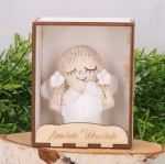 Anioł  w pudełeczku dziewczynka biała 10 cm 