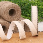 Koronka bawełniana tasiemka samoprzylepna kremowa 4,5mb