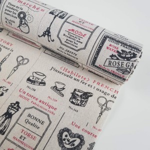 Płótno lniane materiał gazeta 48cm 4,5m