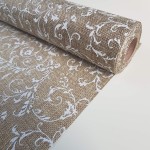 Płótno juta materiał wzorek 48cm 4,5m