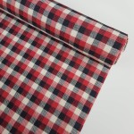 Płótno juta materiał czerwony w kratkę 48cm 4,5m