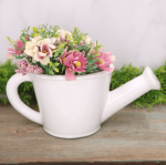 Osłonka ceramiczna kremowa szkliwiona konewka 29cm