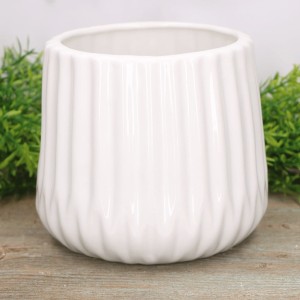 Osłonka ceramiczna kremowa szkliwiona 12cm
