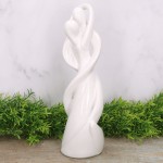 Akt "Para zawinięta" ceramiczny biały szkliwiony 29cm
