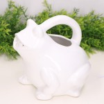 Osłonka ceramiczna szkliwiona konewka ecru 19cm