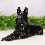 Figurka ceramiczna szkliwiona Pies Wilczur 29 x 17 cm