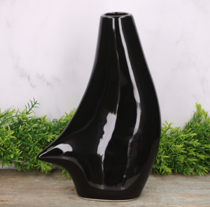 Wazon "Płetwa" ceramiczny szkliwiony 27x18 cm