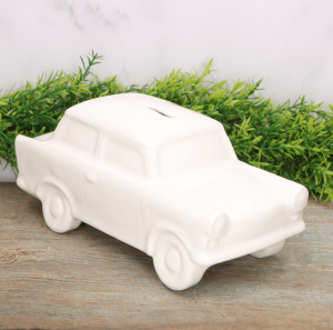 Skarbonka ceramiczna Trabant szkliwiona 25x13 cm