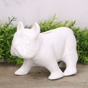 Skarbonka ceramiczna Buldog szkliwiona