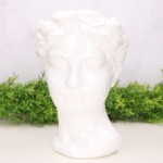 Głowa ceramiczna osłonka ecru 23x16cm