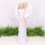 Anioł gipsowy ślubny fiolet 37cm