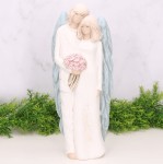 Anioł gipsowy ślubny para biały 34cm