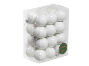 Bombki szklane 25mm Zawieszka 24sztuki