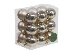 Bombki szklane 30mm Zawieszka Krem