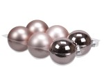 Bombki szklane 80mm Zawieszka Rosegold